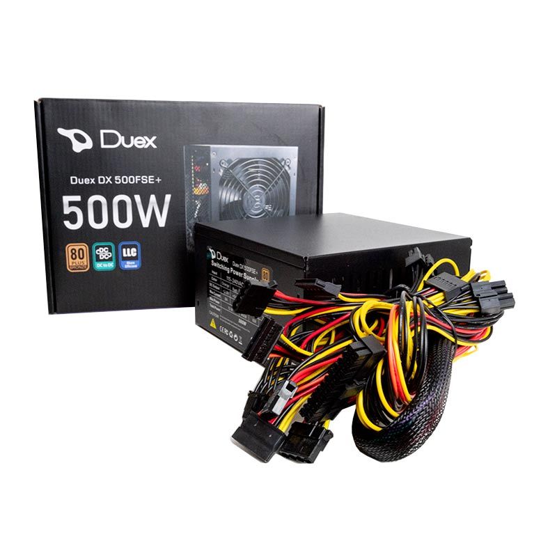 Fonte Duex DX 500, 500W, 80 Plus Bronze, Preto, DX-500FSE