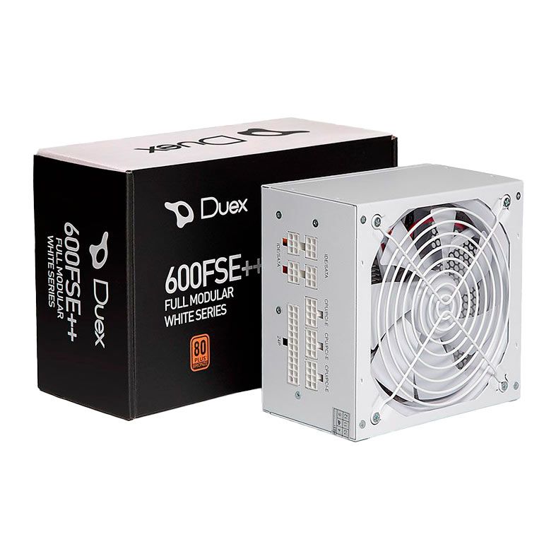Fonte Duex DX 600FSE++ White Series, 600W, Full-Modular, 80 Plus Bronze, DX-600FSE-PLUS-WH