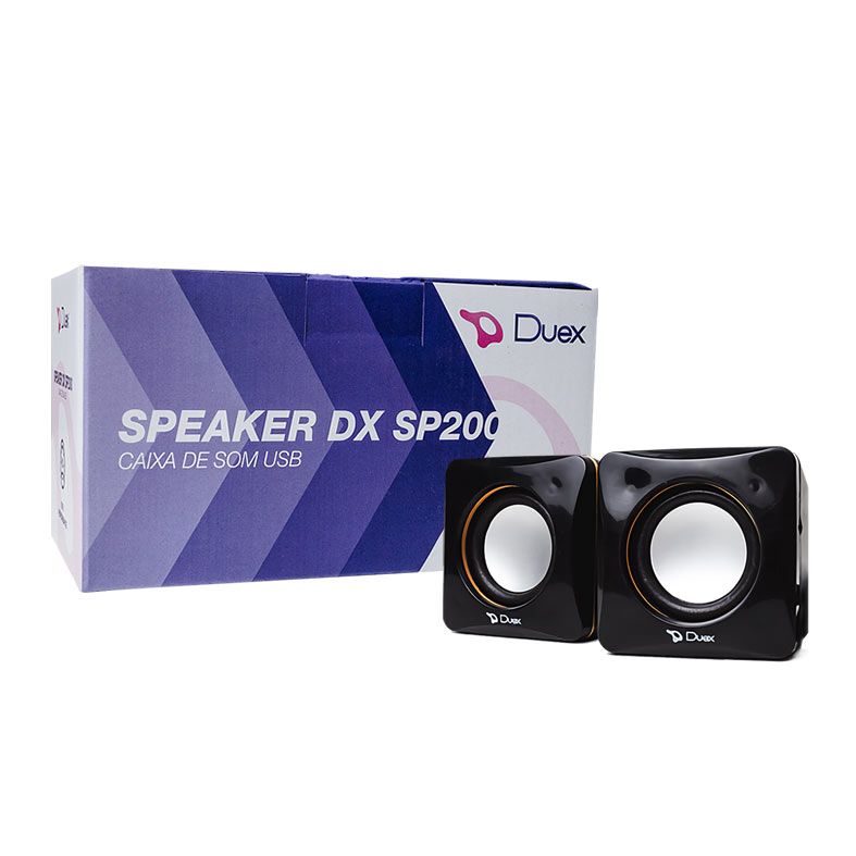 Caixa de Som Duex ES-208BL, 3W RMS, USB, Preto, DX SP200