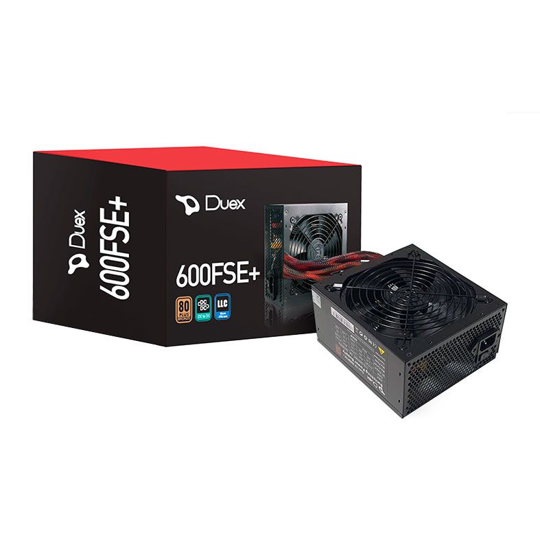 Fonte Duex DX600FSE+, 600w, 80 Plus Bronze, Preta, DX600FSE