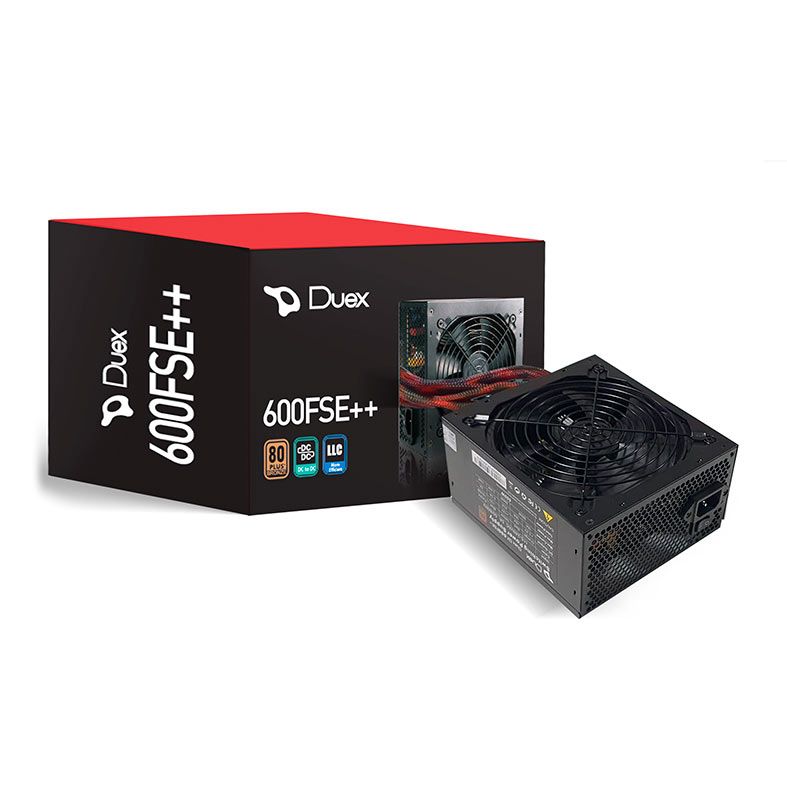 Fonte Duex DX600FSE++, 600W, Full Modular, 80 Plus Bronze, Preta, DX600FSEFM