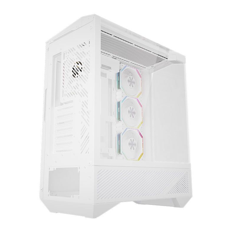 Gabinete Gamer Aigo Darkflash DY460, ARGB, Mid-Tower, Lateral de Vidro, Com 4 Fans, Branco, DY460-WH-4F