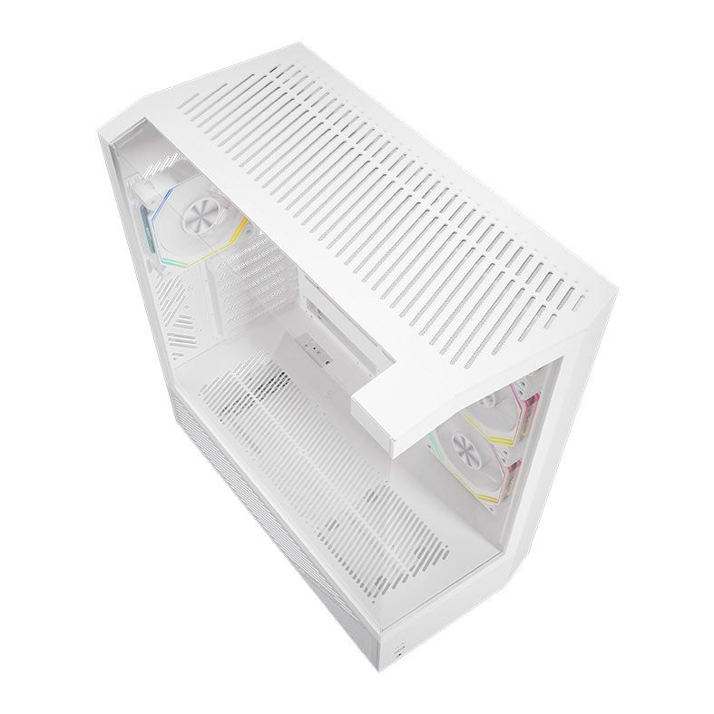 Gabinete Gamer Aigo Darkflash DY460, ARGB, Mid-Tower, Lateral de Vidro, Com 4 Fans, Branco, DY460-WH-4F