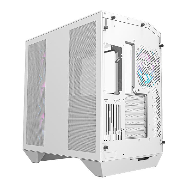 Gabinete Gamer Aigo Darkflash Arcee DY470 V2, ARGB, Full-Tower, Lateral de Vidro, Com 4 Fans, Branco, DC-DY470-W-ES1