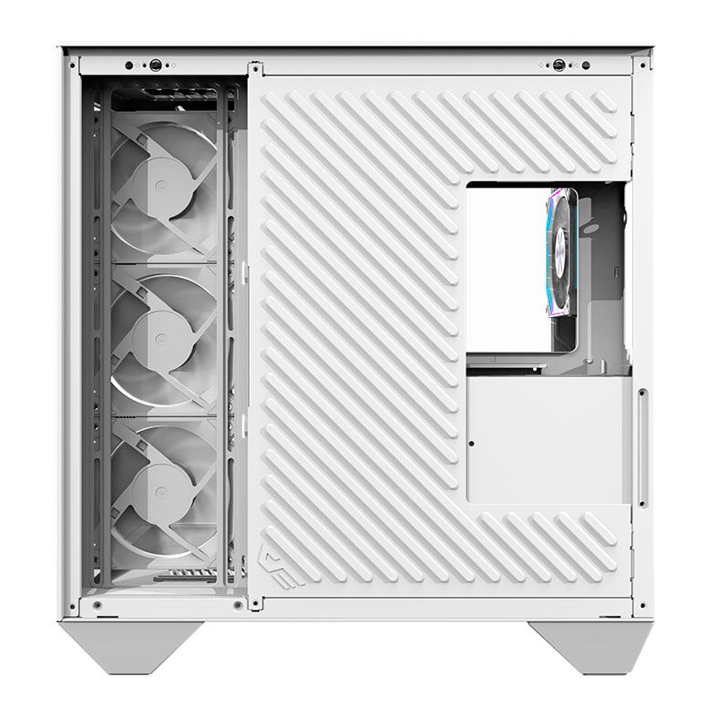 Gabinete Gamer Aigo Darkflash Arcee DY470, ARGB, Full-Tower, Lateral de Vidro, Com 4 Fans, Branco, DY470-WH-4F