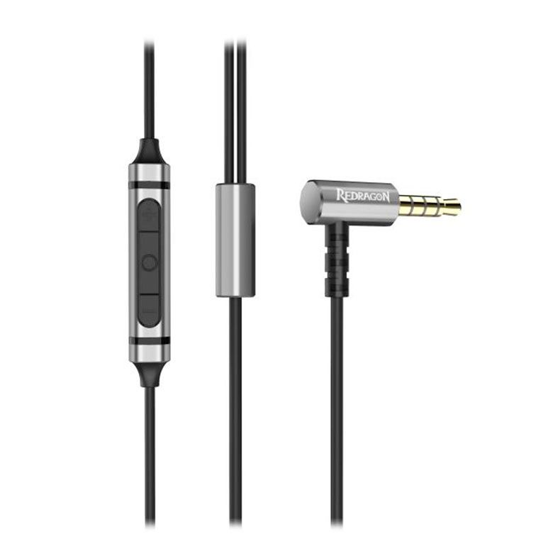 Fone de Ouvido Intra Auricular Redragon Bomber Elite, Preto e Vermelho, E300