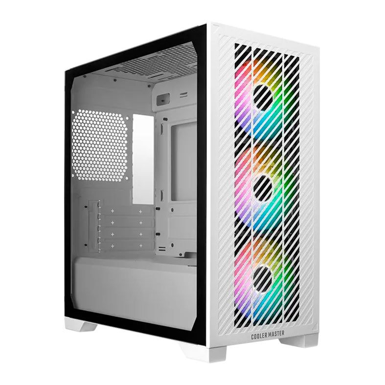 Gabinete Gamer Cooler Master Elite 301 White, Mini-Tower, Lateral de Vidro, Com 3 Fans, E301-WGNN-S00