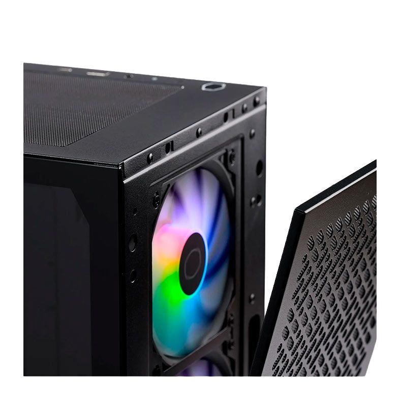 Gabinete Gamer Cooler Master Elite 302, ARGB, Vidro Temperado, Mini Tower, mATX, Com 3 Fans, Preto, E302-KGNN-SAZ