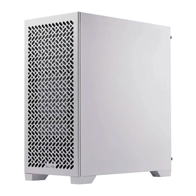 Gabinete Gamer Cooler Master Elite 302, ARGB, Vidro Temperado, Mini Tower, mATX, Com 3 Fans, Branco, E302-WGNN-SAZ