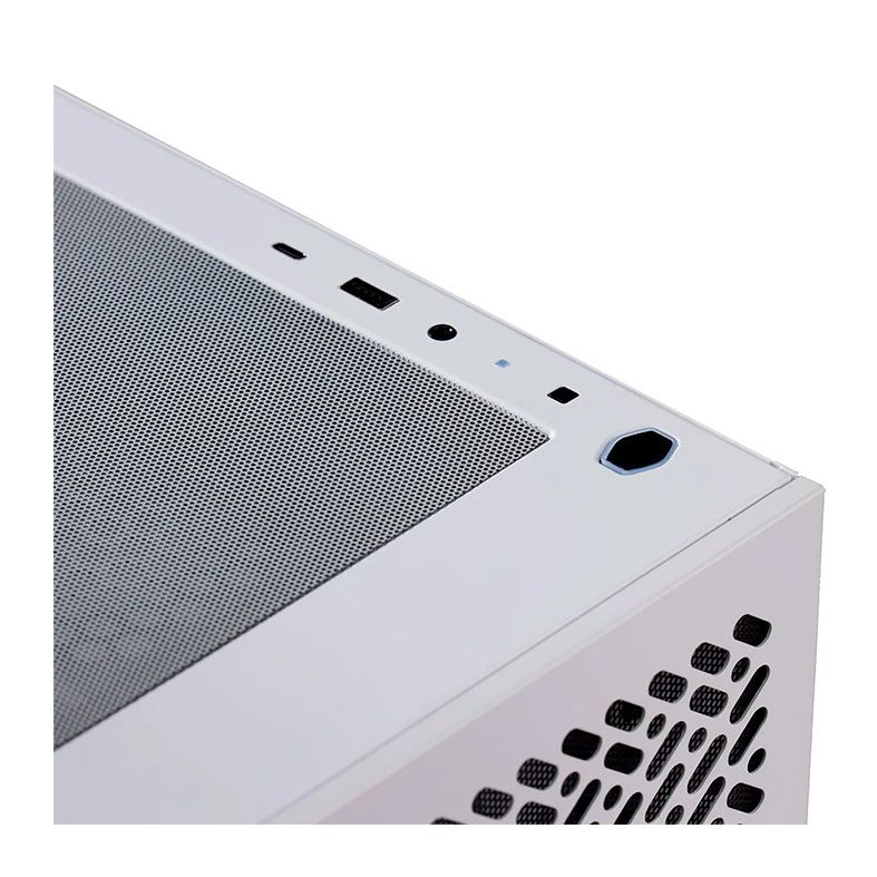 Gabinete Gamer Cooler Master Elite 302, ARGB, Vidro Temperado, Mini Tower, mATX, Com 3 Fans, Branco, E302-WGNN-SAZ