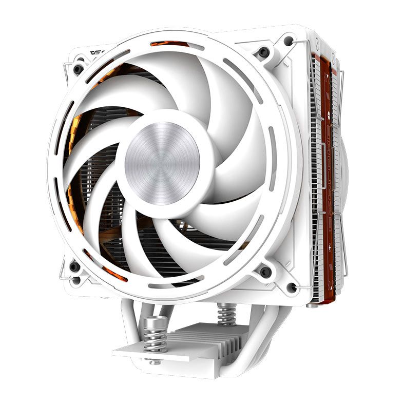 Cooler Para Processador Aigo DarkFlash E400, ARGB, 2x120mm, Branco, E400-DUAL-WH