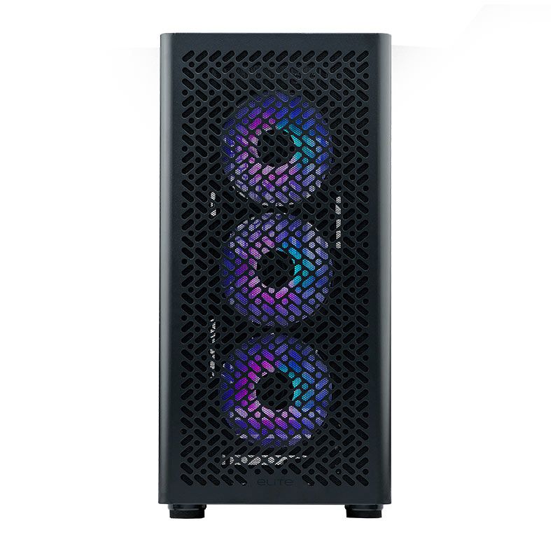Gabinete Gamer Cooler Master Elite 502, ARGB, Mid-Tower, Com 3 Fans, Preto, E502-KGNN-S00