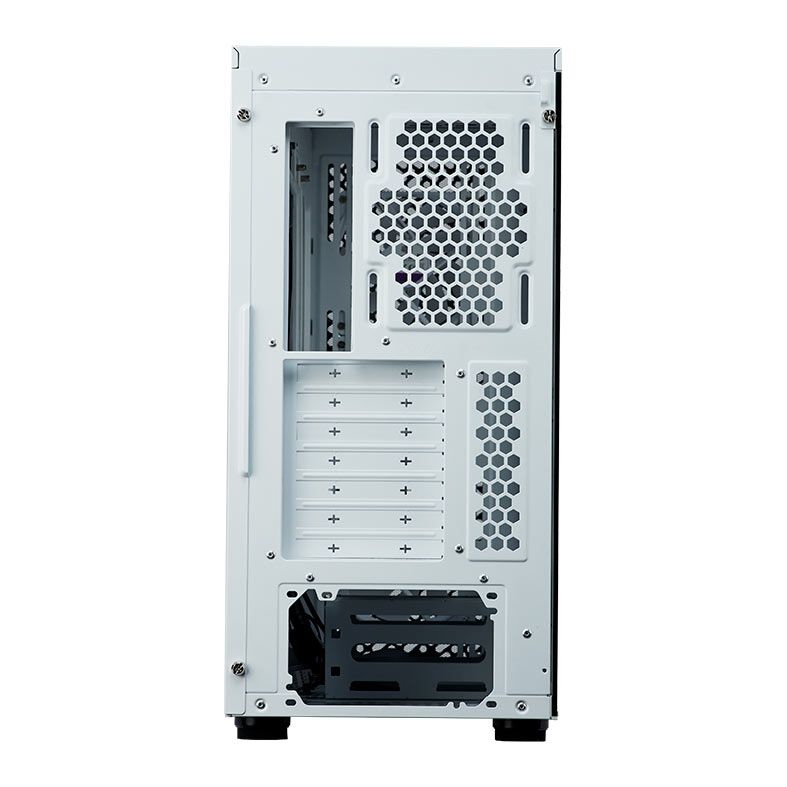 Gabinete Gamer Cooler Master Elite 502, ARGB, Vidro Temperado, Mid Tower, ATX, Com 3 Fans, Branco, E502-WGNN-S00