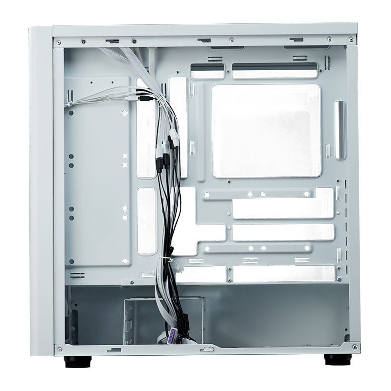 Gabinete Gamer Cooler Master Elite 502, ARGB, Vidro Temperado, Mid Tower, ATX, Com 3 Fans, Branco, E502-WGNN-S00