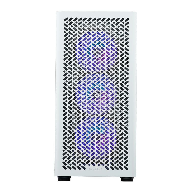 Gabinete Gamer Cooler Master Elite 502, ARGB, Vidro Temperado, Mid Tower, ATX, Com 3 Fans, Branco, E502-WGNN-S00