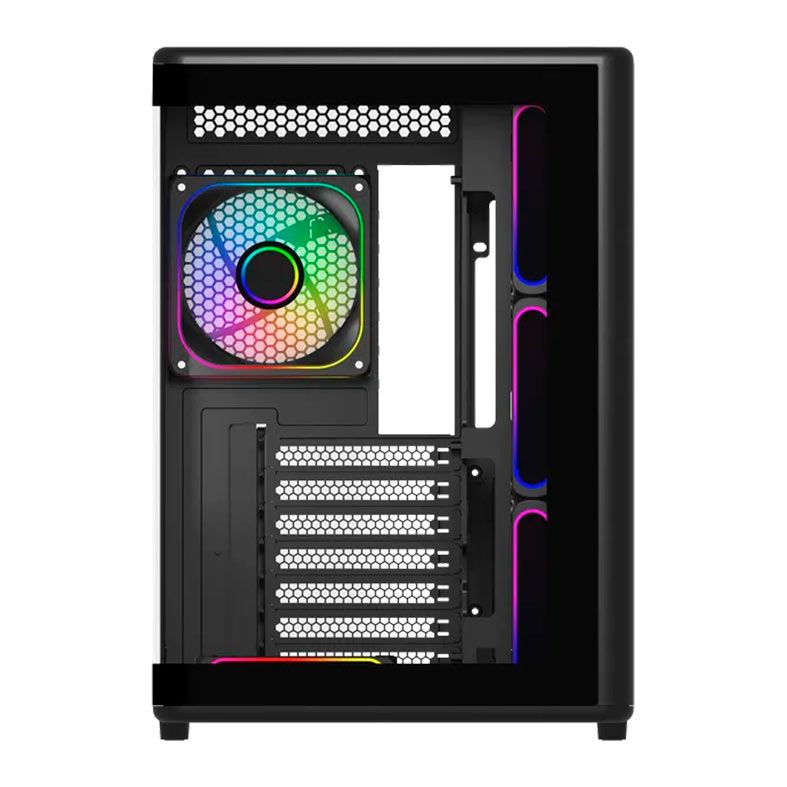 Gabinete Gamer Cooler Master Elite 600, ARGB, Mid-Tower, Lateral de Vidro, Com 7 Fans, Preto, E600-KGNN-S02