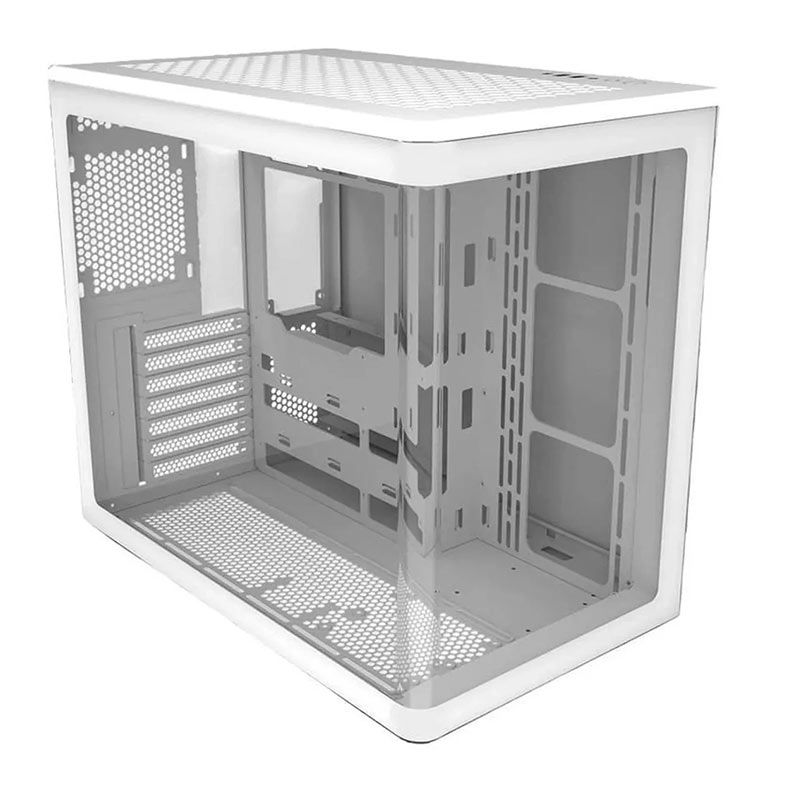 Gabinete Gamer Cooler Master Elite 600, ARGB, Mid-Tower, Vidro Temperado, ATX, Branco, Sem Fonte, Com 4 Fans, E600-WGNN-S01