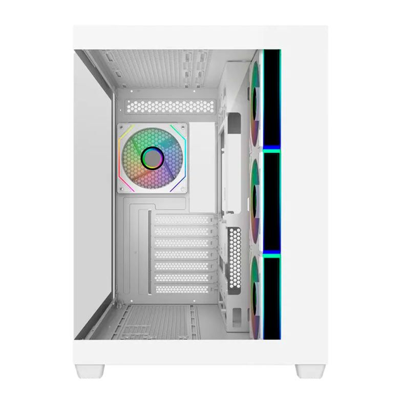Gabinete Gamer Cooler Master Elite 681, ARGB, Mid-Tower, Lateral de Vidro, Com 4 Fans, Branco, E681-WHNN-S00