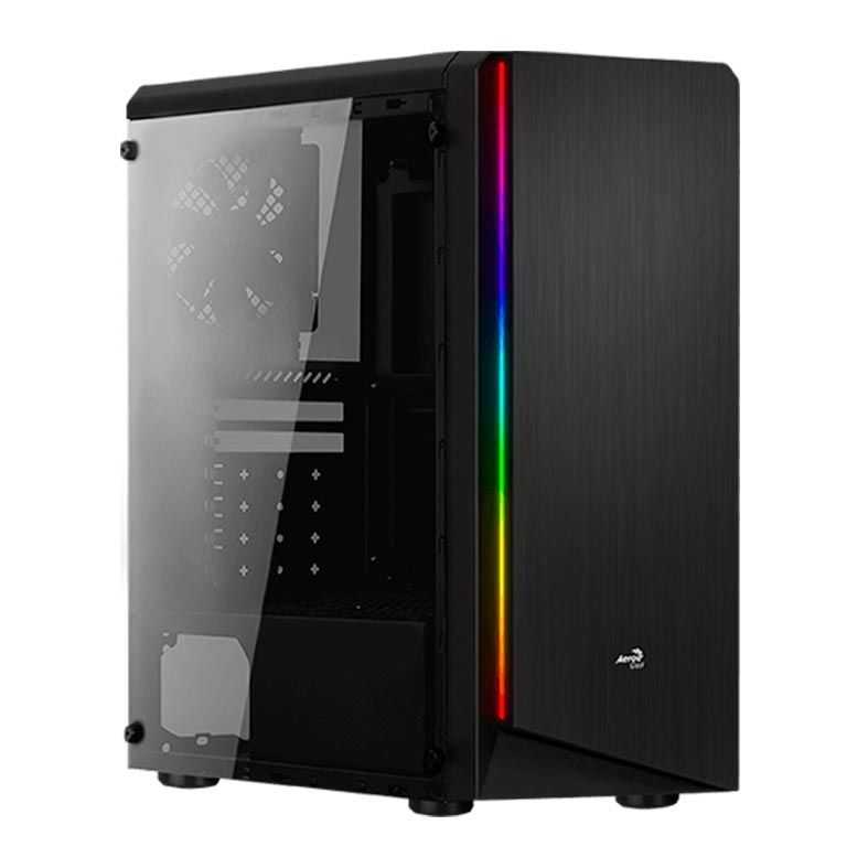 Gabinete AeroCool RIFT RGB Mid Tower Lateral Acrílico Preto, EAN53134