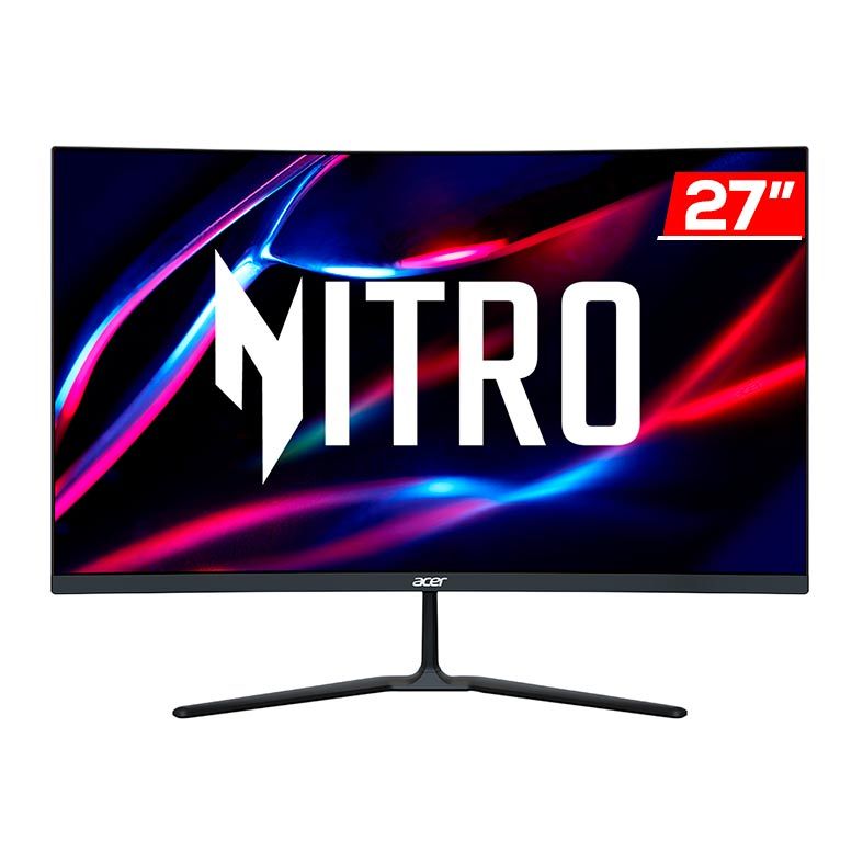 Monitor Gamer Acer Nitro Edo, 27 Pol, VA, Curvo, FHD, 1ms, 180Hz, FreeSync, HDMI/DP, ED270R-S3biip