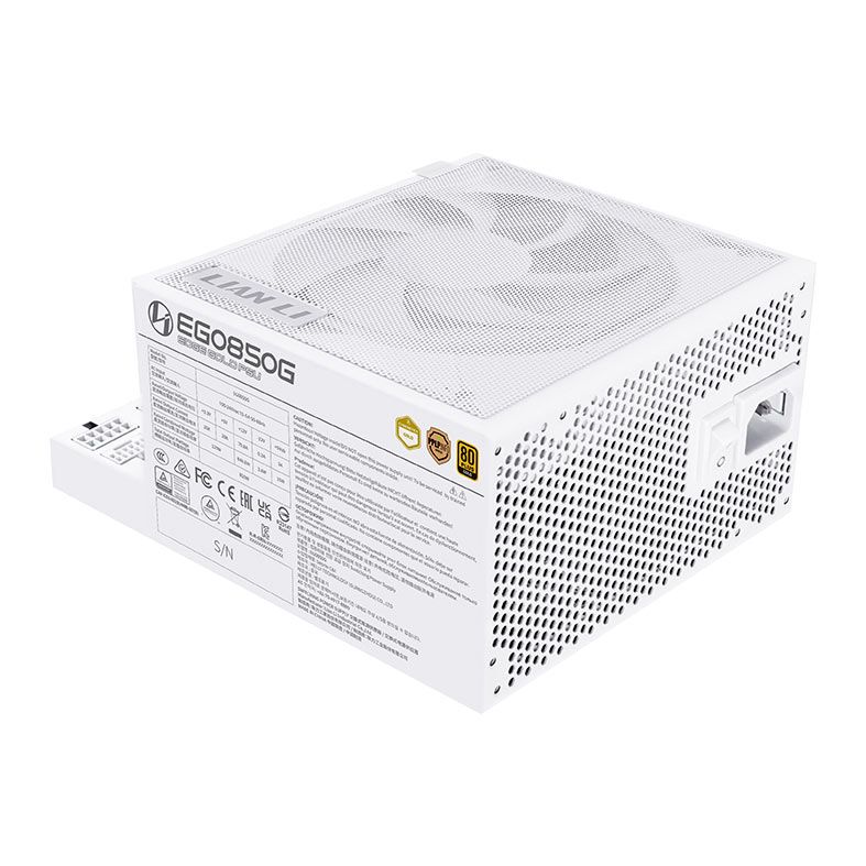 Fonte Lian Li EG0850G, 850W, Full Modular, 80 Plus Gold, Branco, EG0850G-WH