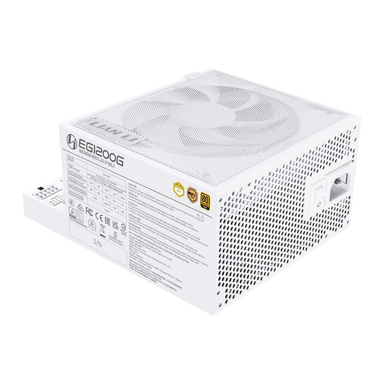 Fonte Lian Li EG1200G, 1200W, Full Modular, 80 Plus Gold, Branco, EG1200G-WH