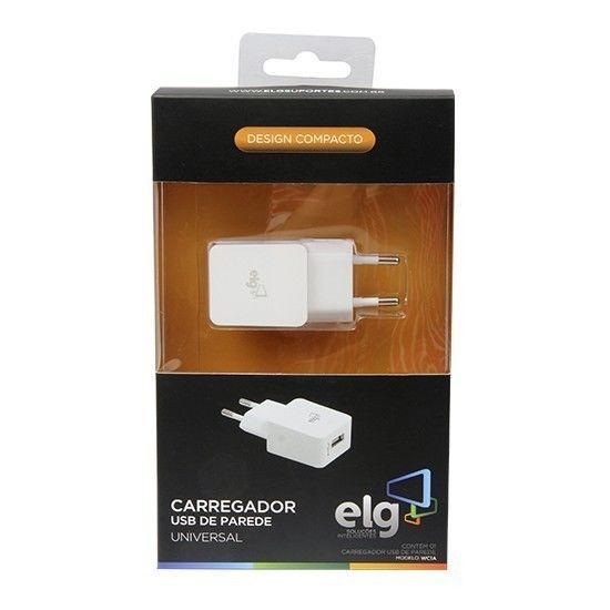 Carregador Universal ELG USB Branco, WC1A