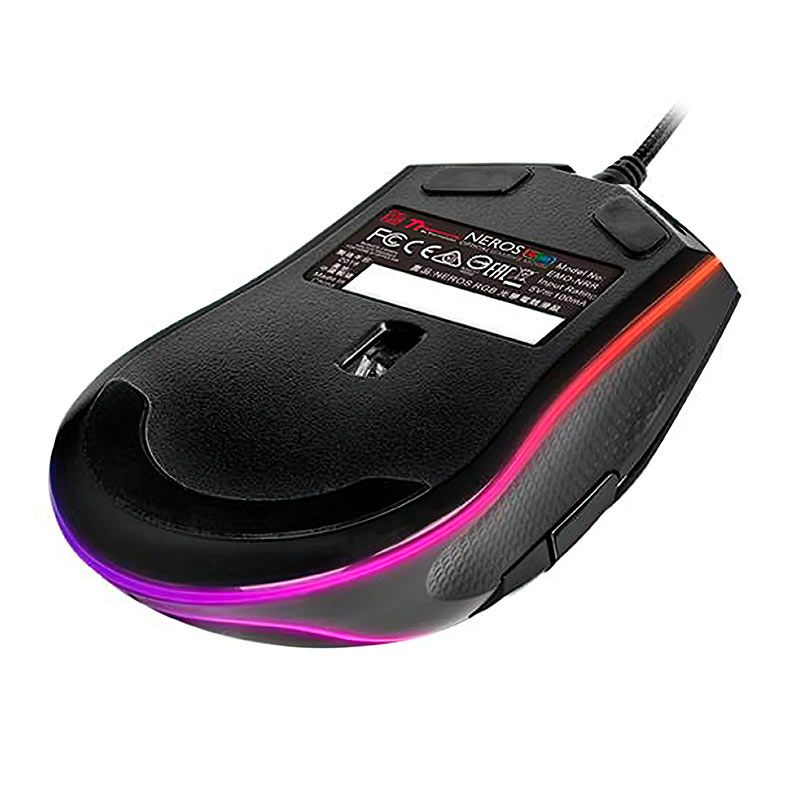 Mouse Gamer Thermaltake Neros, RGB, USB, 3200DPI, 6 Botoes, Preto, EMO-NRR-WDOTBK-01