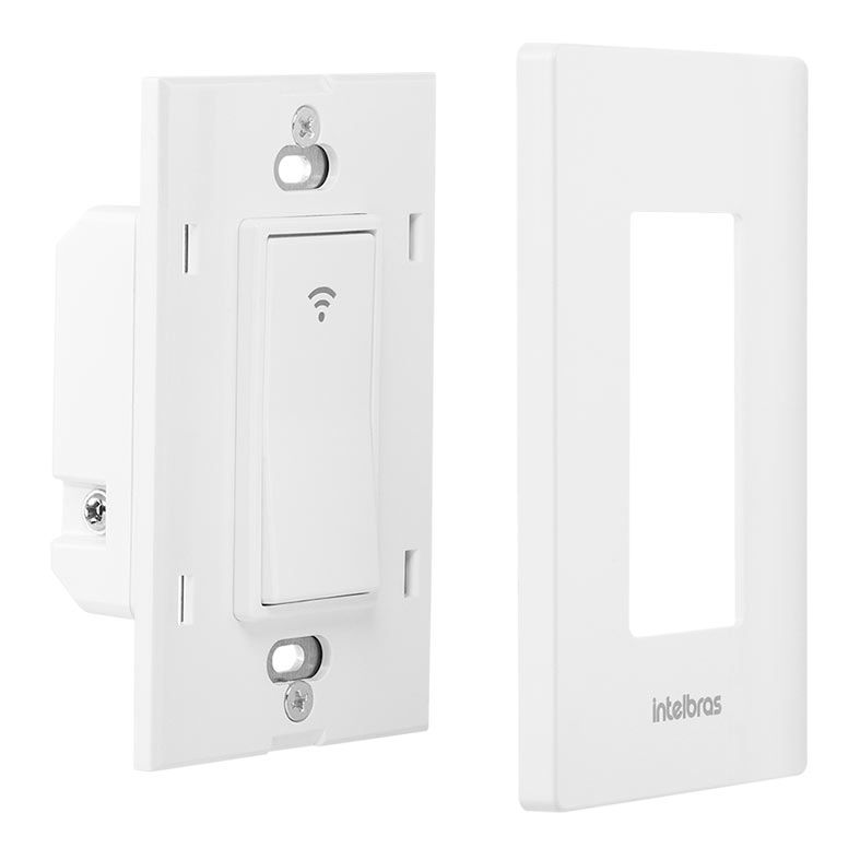 Interruptor Inteligente Para Iluminacao Intelbras, Wi-Fi, 1 Botao, Bivolt, Branco, EWS-101-I