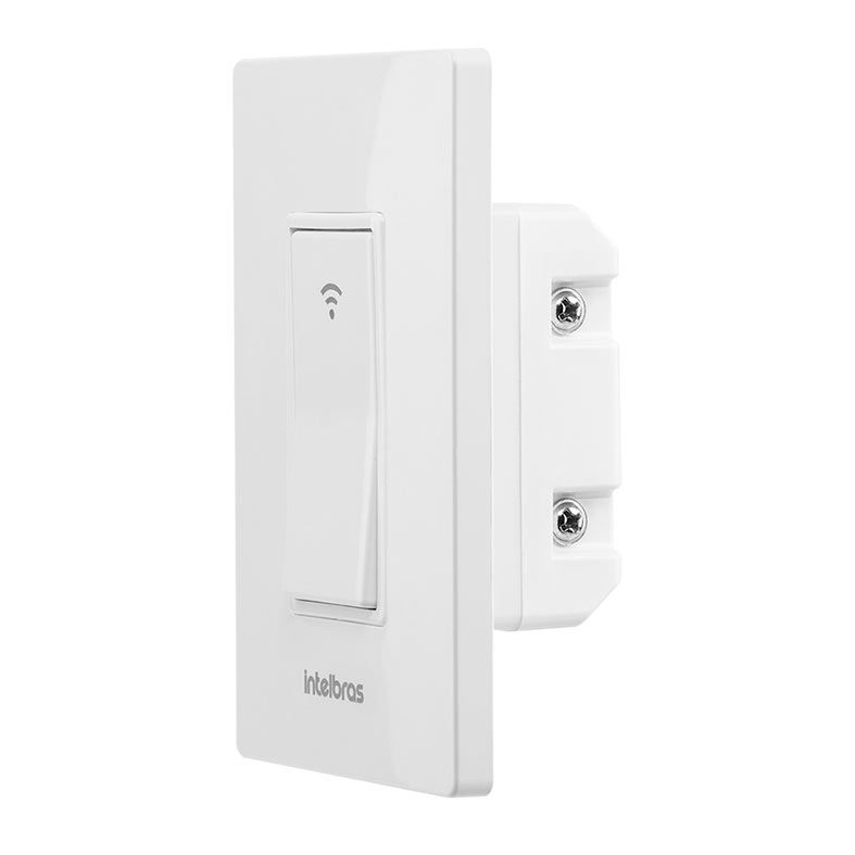 Interruptor Inteligente Para Iluminacao Intelbras, Wi-Fi, 1 Botao, Bivolt, Branco, EWS-101-I
