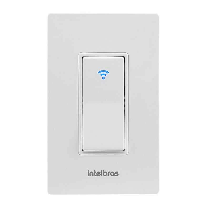Interruptor Inteligente Para Iluminacao Intelbras, Wi-Fi, 1 Botao, Bivolt, Branco, EWS-101-I