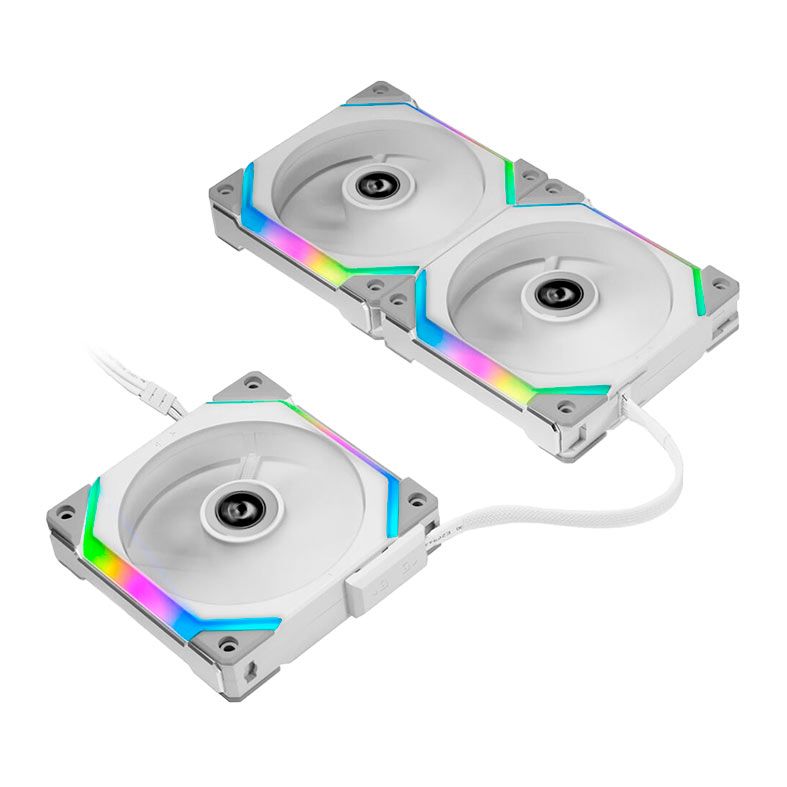 Kit Ventoinhas Lian Li Uni Fan SL120 Redragon Spec, RGB, 3x120mm, Branca, UF-SL120-3W-SI