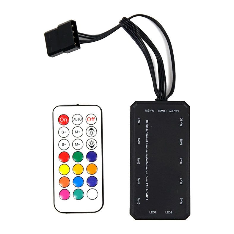 OPENBOX Kit Ventoinhas Redragon GC-F011, RGB, 3x120mm, Preto, F011