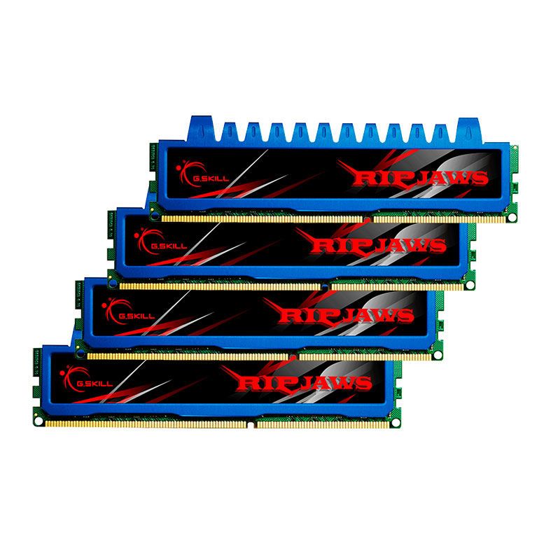 Memoria G.Skill RipJaws 8GB (4x2) DDR3 1600MHz Azul, F3-12800CL7Q-8GBRM