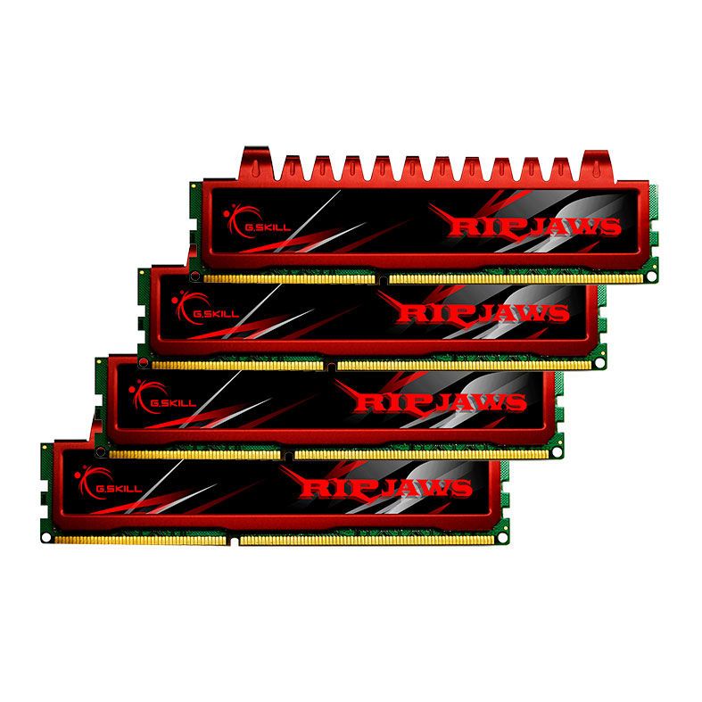 Memoria G.Skill RipJaws 8GB (4x2) DDR3 1600MHz Vermelho, F3-12800CL9Q-8GBRL