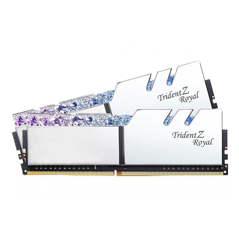 Memoria G.Skill Trident Z Royal 16GB (2x8) DDR4 3000Mhz Prata, F4-3000C16D-16GTRS