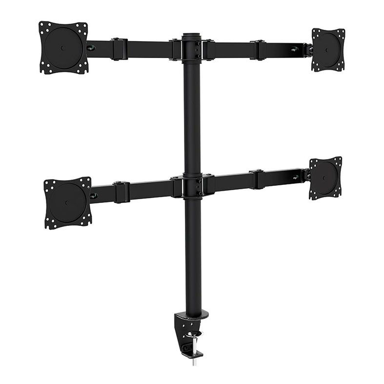 Suporte Multiarticulado de Mesa Para 4 Monitores ELG, 14 Pol. a 27 Pol., Preto, F50X4