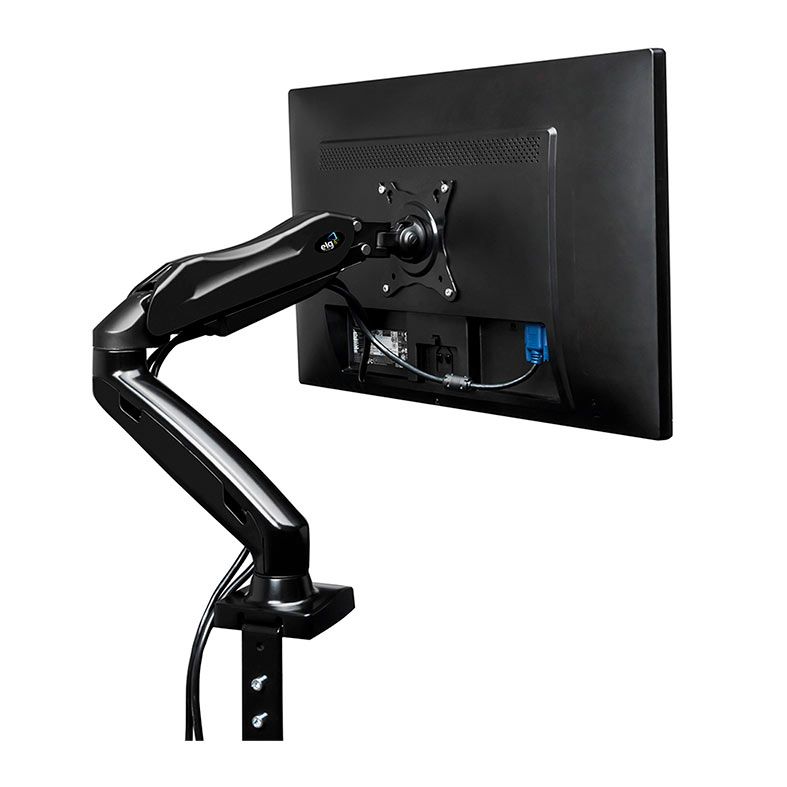 Suporte Articulado Com Pistao a Gas Para Monitor ELG, Com USB, 17 Pol. a 27 Pol., Preto, F90USB