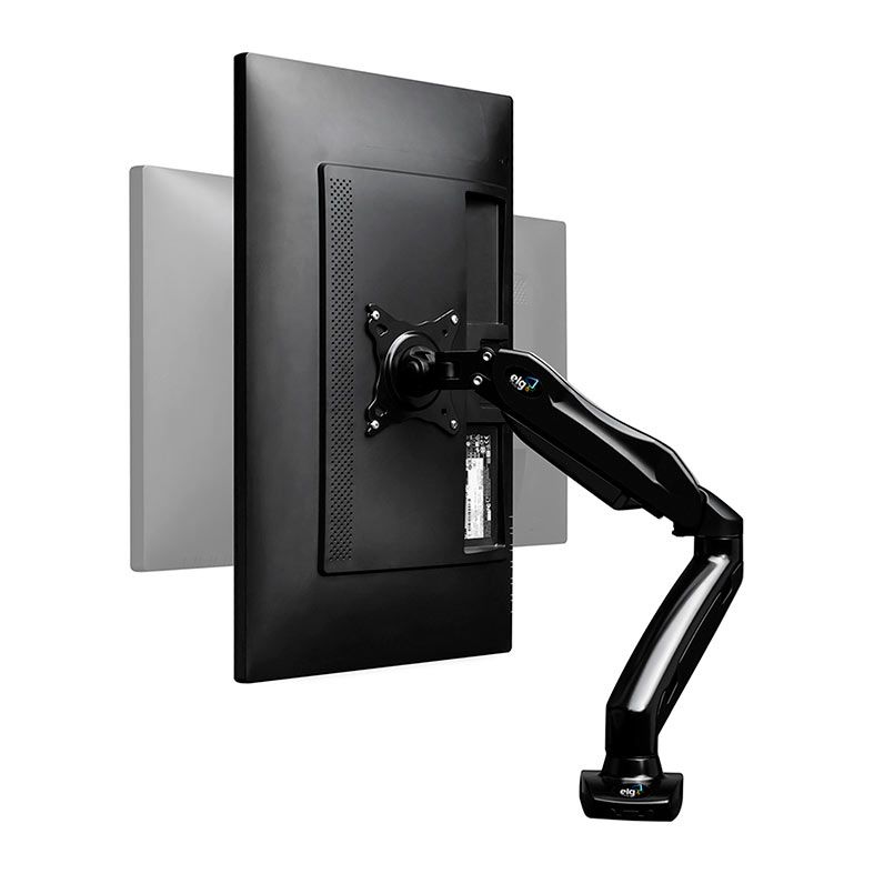 Suporte Articulado Com Pistao a Gas Para Monitor ELG, Com USB, 17 Pol. a 27 Pol., Preto, F90USB