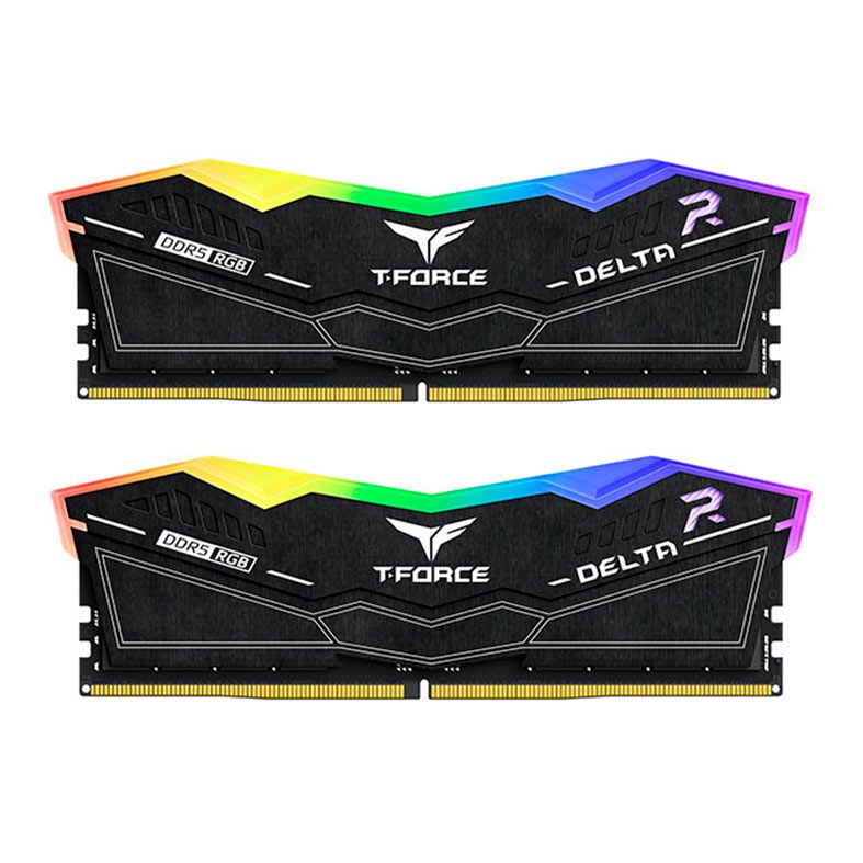 Memoria Team Group T-Force Delta RGB DDR5, 32GB (2x16GB), 6400MHz, C40, Preta, FF3D532G6400HC40BDC01