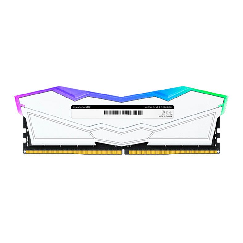 Memoria Team Group T-Force Delta, RGB, 32GB (2x16GB), 8000MHz, DDR5, CL38, Branca, FF4D532G8000HC38DDC01