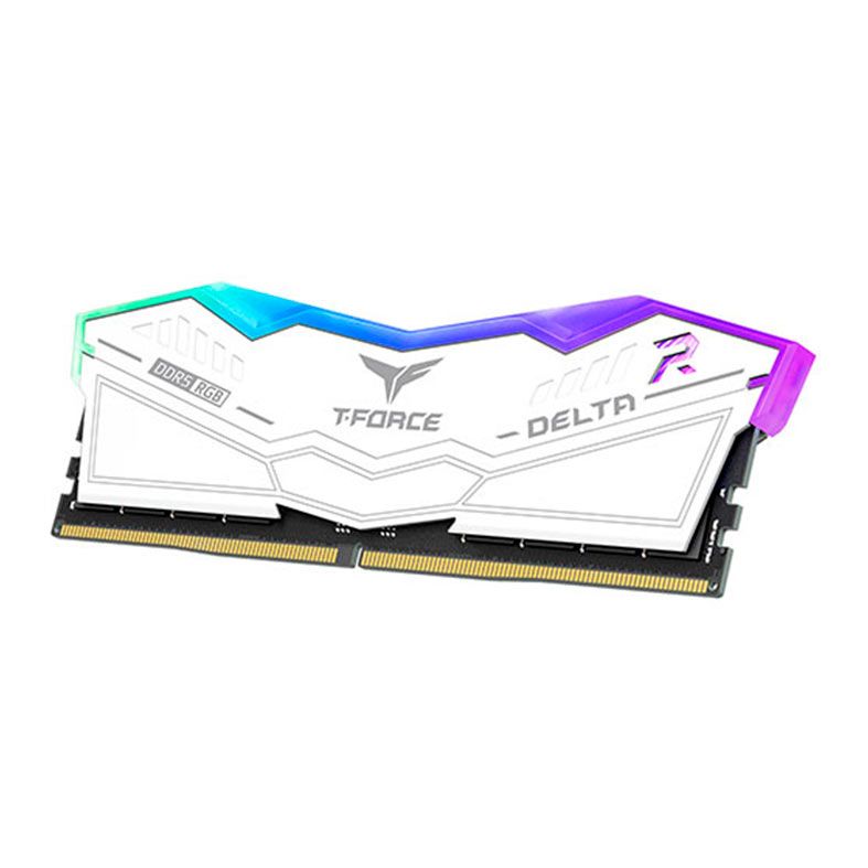 Memoria Team Group T-Force Delta, RGB, 32GB (2x16GB), 8000MHz, DDR5, CL38, Branca, FF4D532G8000HC38DDC01