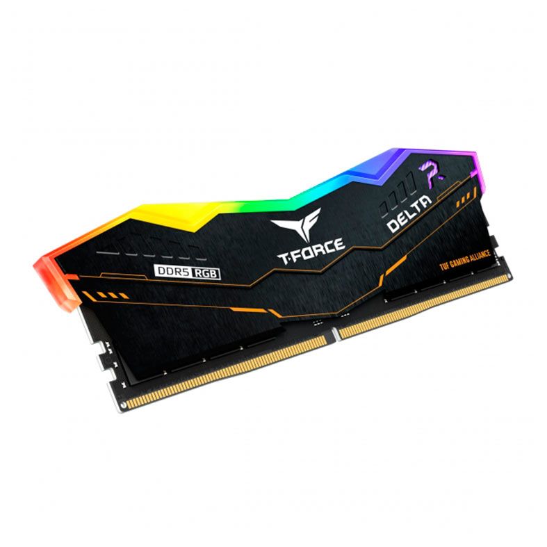 Memoria Team Group T-Force TUF Gaming Delta, RGB, 16GB (1x16GB), DDR5, 6000MHz, CL38, Preta, FF5D516G6000HC38A01