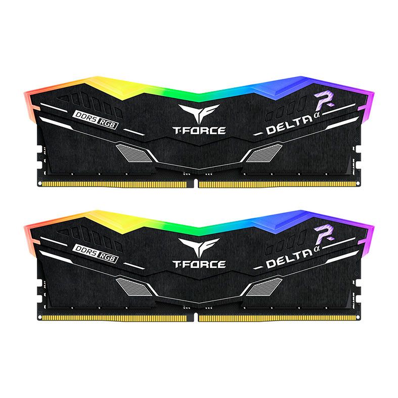 Memoria Team Group T-Force Delta A, RGB, 32GB (2x16GB), DDR5, 6400MHz, C32, Preto, FF7D532G6400HC32ADC01