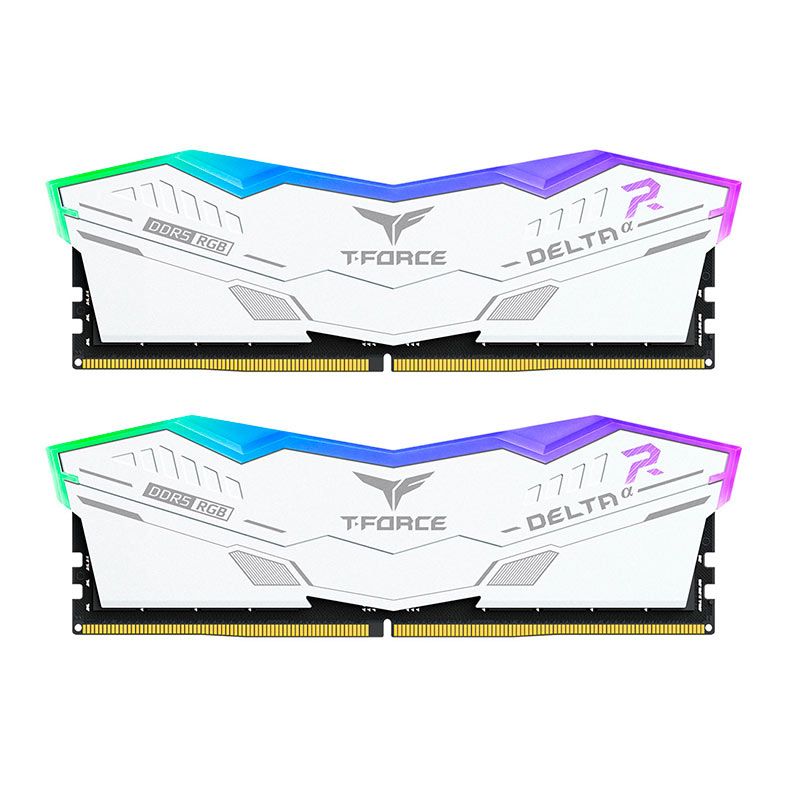 Memoria Team Group T-Force Delta A, RGB, 32GB (2x16GB), DDR5, 5600MHz, C40, Branco, FF8D532G5600HC40BDC01