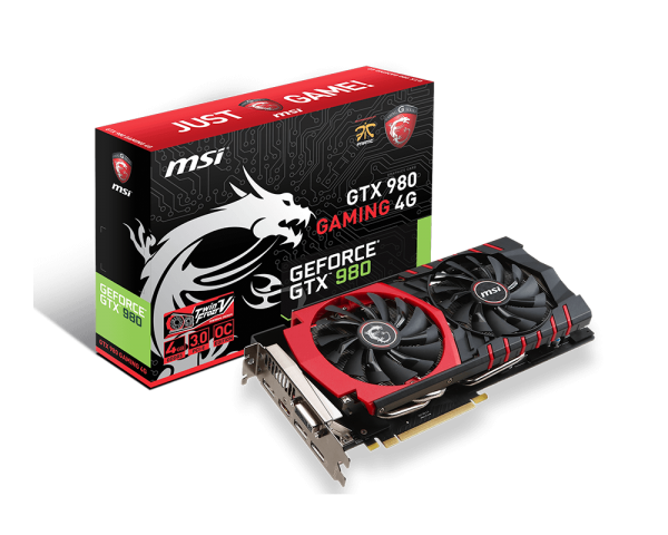 Placa de Vídeo MSI Geforce GTX 980 Gaming 4GB GDDR5 256Bit, GTX 980 GAMING 4G - BOX 