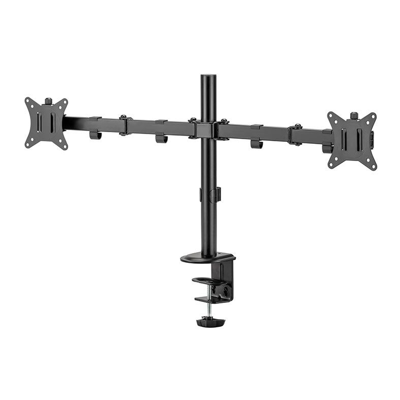 Suporte Articulado Para Dois Monitores Fortrek FK 445S, 17 Pol. a 32 Pol., Preto, FK445S