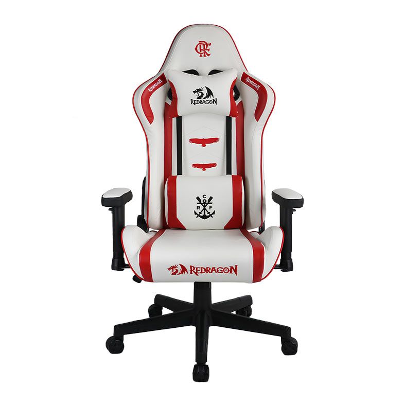 Cadeira Gamer Redragon Flamengo Glory, Branco e Vermelho, FL807-W
