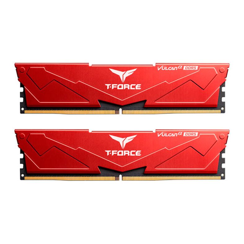 Memoria Team Group T-Force Vulcan A, 32GB (2x16GB), DDR5, 6000MHz, C38, Vermelho, FLARD532G6000HC38ADC01