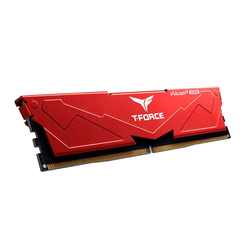 Memoria Team Group T-Force Vulcan A, 32GB (2x16GB), DDR5, 6400MHz, C32, Vermelho, FLARD532G6400HC32ADC01